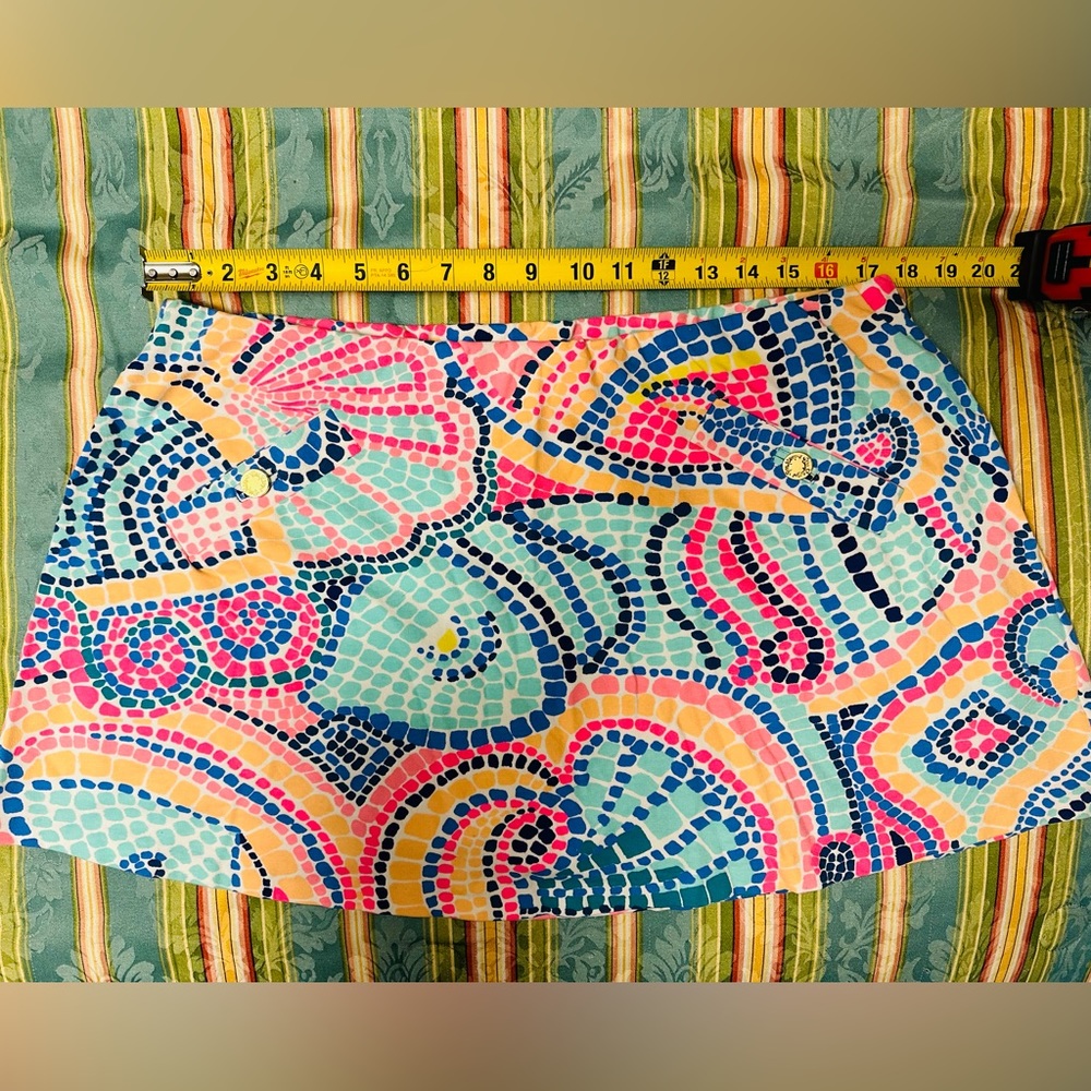 Lilly Pulitizer skort or bottom beach cover-up Like new XL cotton & spandex